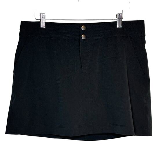 PrAna Womens Size 12 Black Celesta Skort Skirt Lightweight Outdoor Hiking - Picture 1 of 7